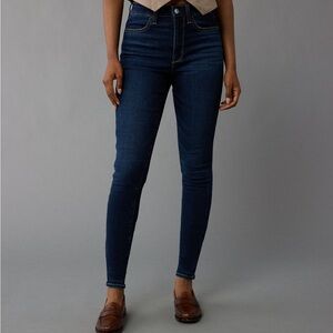American Eagle Outfitters Dark Blue High Rise Jeans